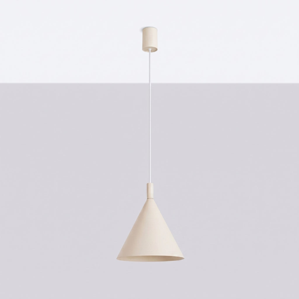 Suspension Nox cône 25 acier beige E27, vue 2