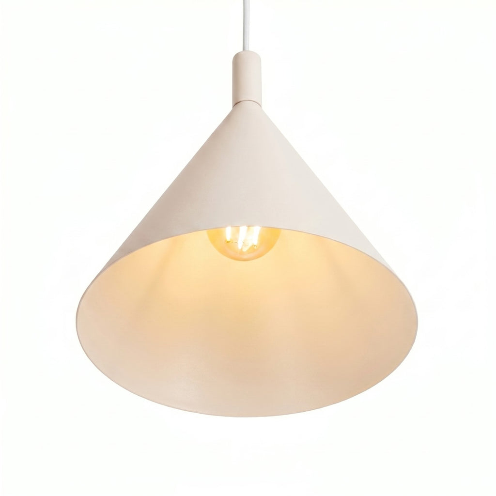 Suspension Nox cône 25 acier beige E27, vue 4