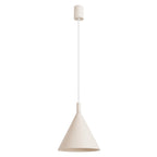 Suspension Nox cône 25 acier beige E27