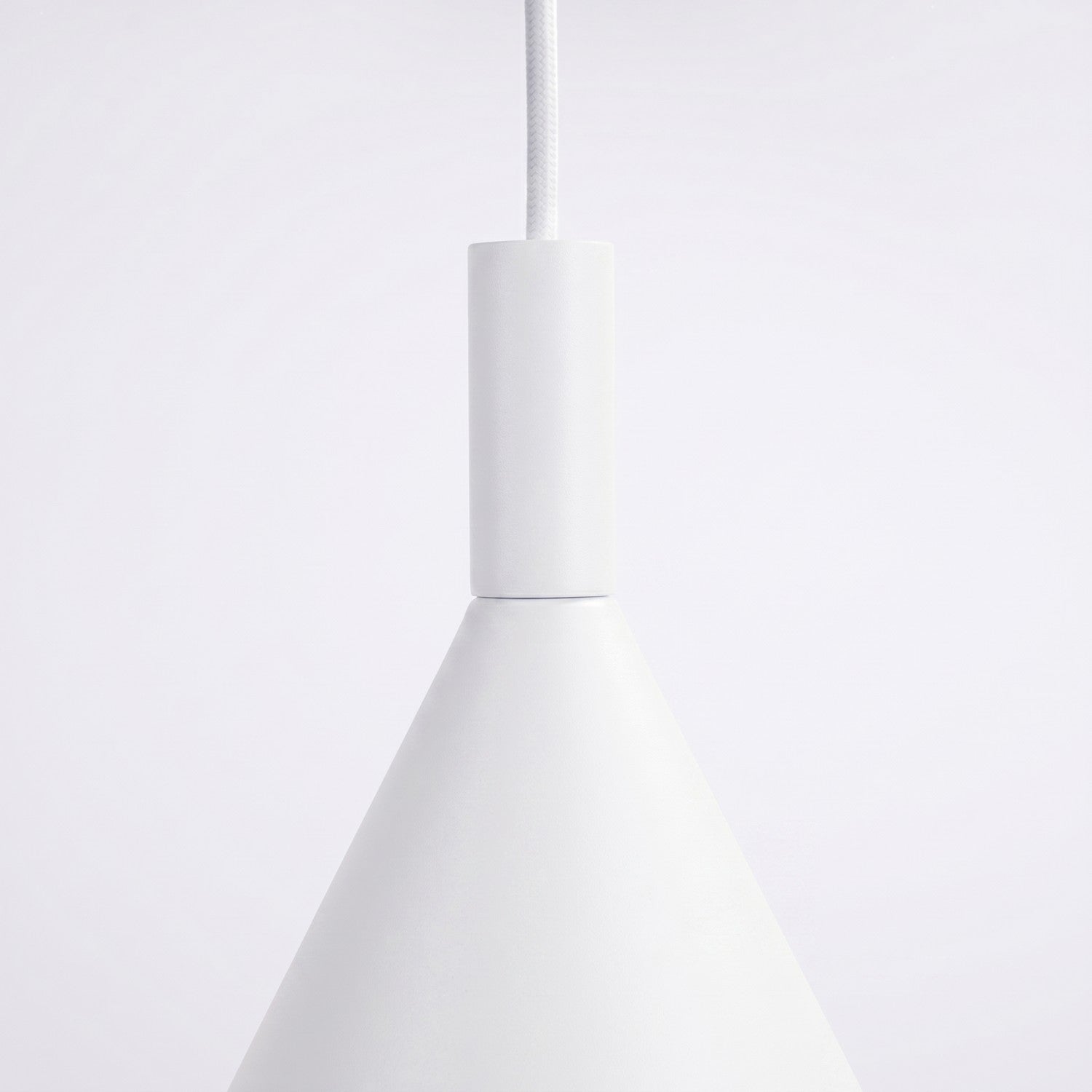 Suspension Nox cône 25 acier blanc E27, vue 6