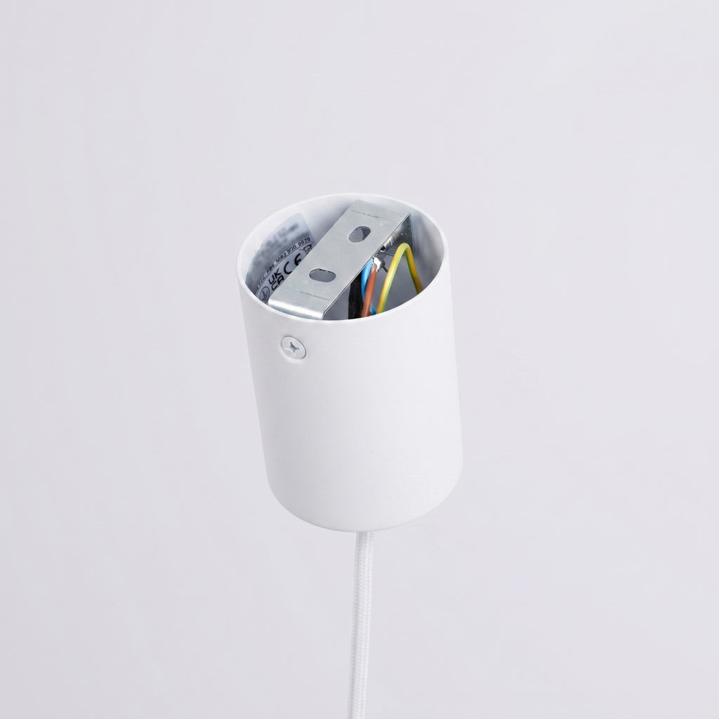 Suspension Nox cône 25 acier blanc E27, vue 8