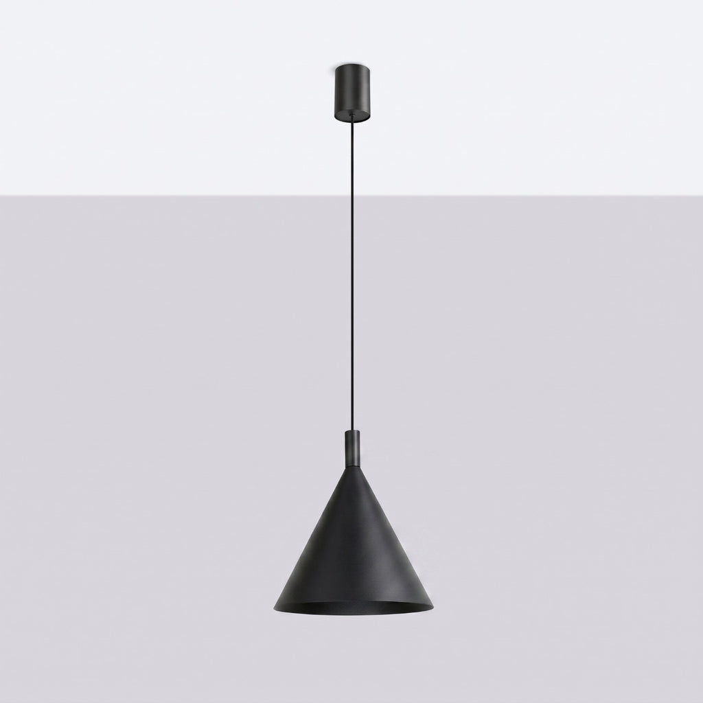 Suspension Nox cône 25 acier noir E27, vue 2
