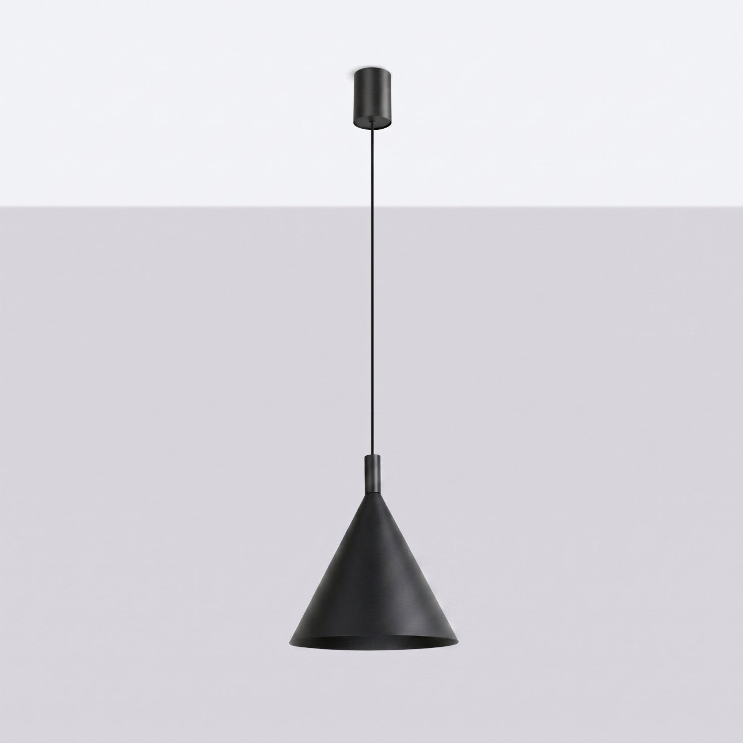 Suspension Nox cône 25 acier noir E27, vue 2