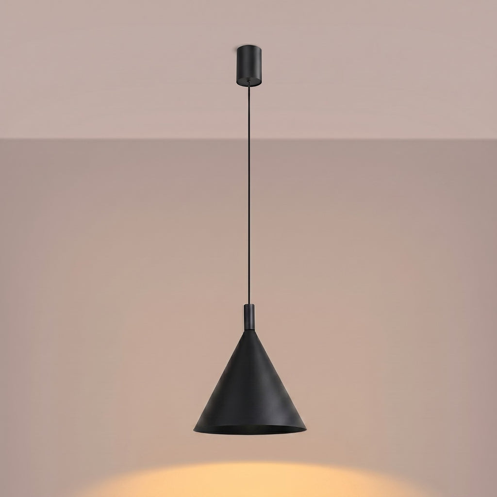 Suspension Nox cône 25 acier noir E27, vue 3