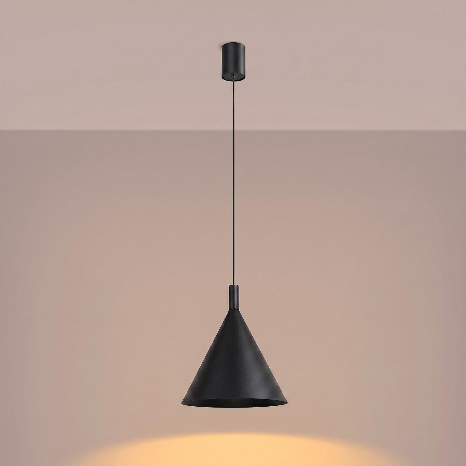 Suspension Nox cône 25 acier noir E27, vue 3