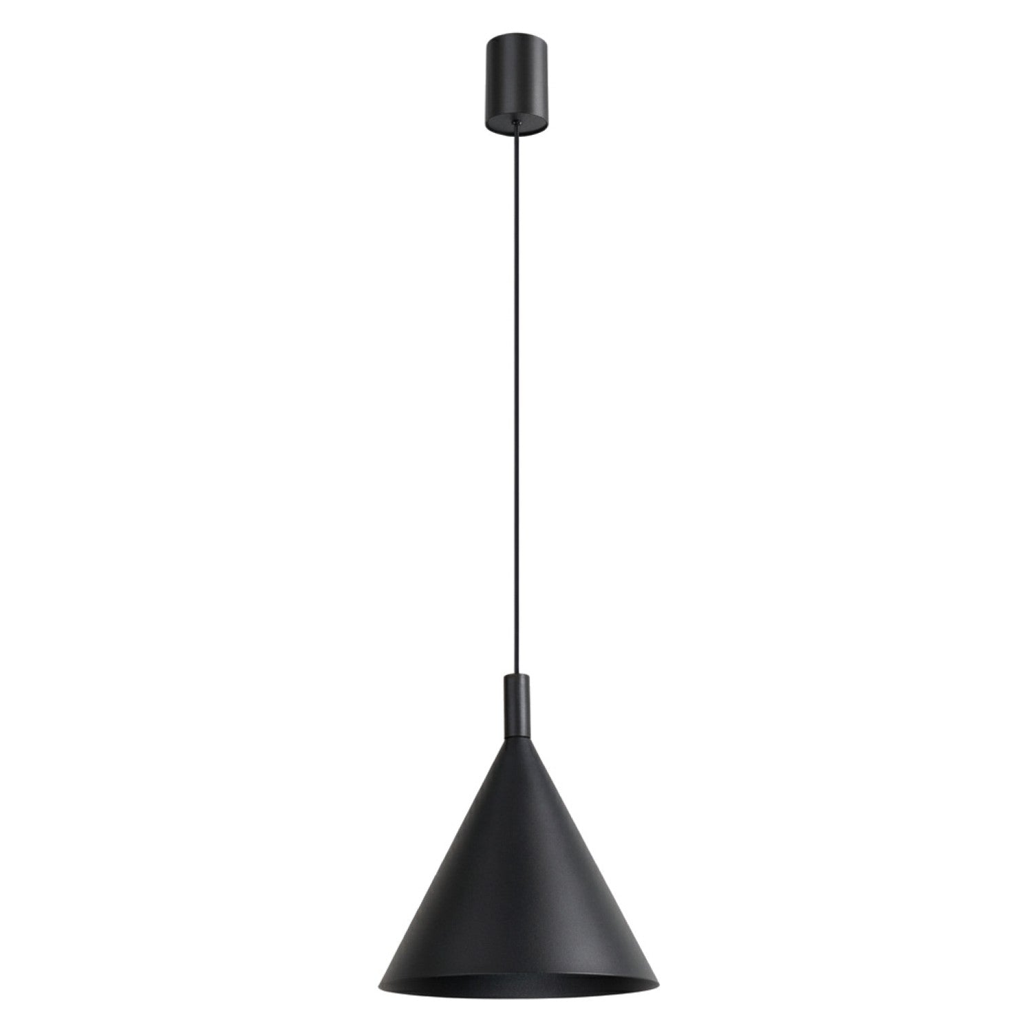 Suspension Nox cône 25 acier noir E27