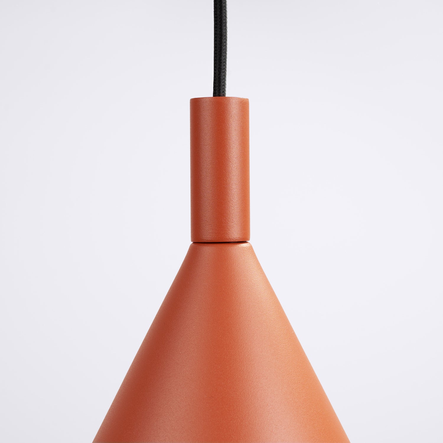Suspension Nox cône 25 acier rouge ocre E27, vue 6