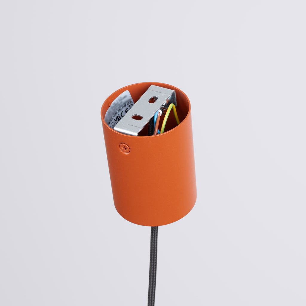 Suspension Nox cône 25 acier rouge ocre E27, vue 8