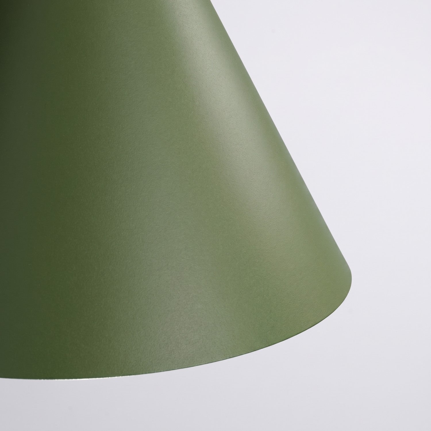 Suspension Nox cône 25 acier vert olive E27, vue 5