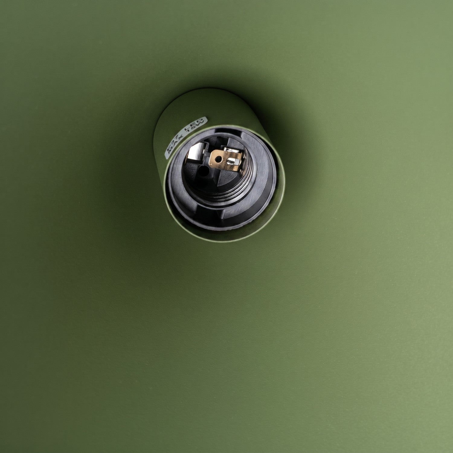Suspension Nox cône 25 acier vert olive E27, vue 7