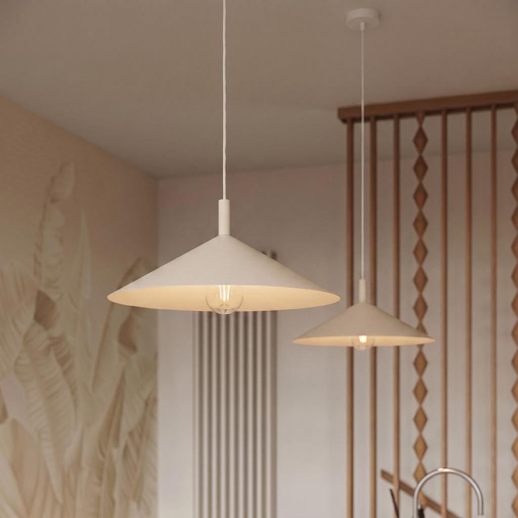 Suspension Nox cône 40 acier beige E27, vue 15