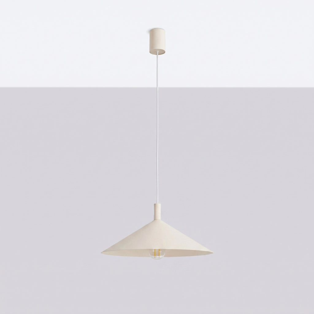 Suspension Nox cône 40 acier beige E27, vue 2