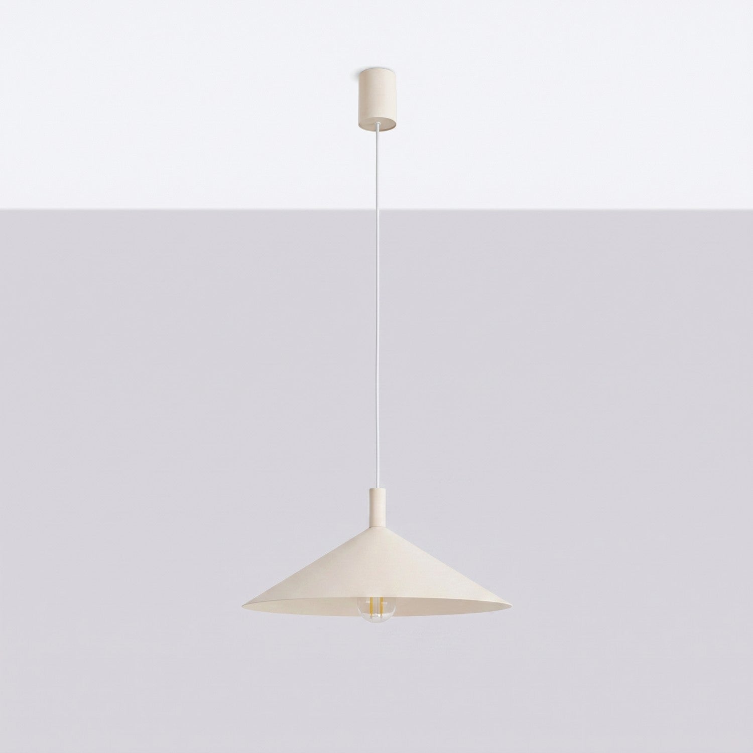 Suspension Nox cône 40 acier beige E27, vue 2
