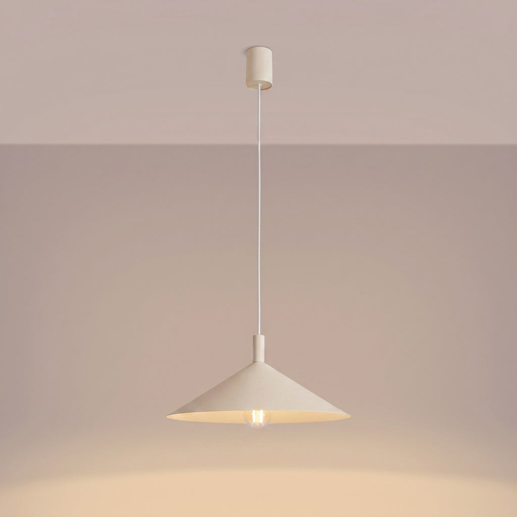 Suspension Nox cône 40 acier beige E27, vue 3