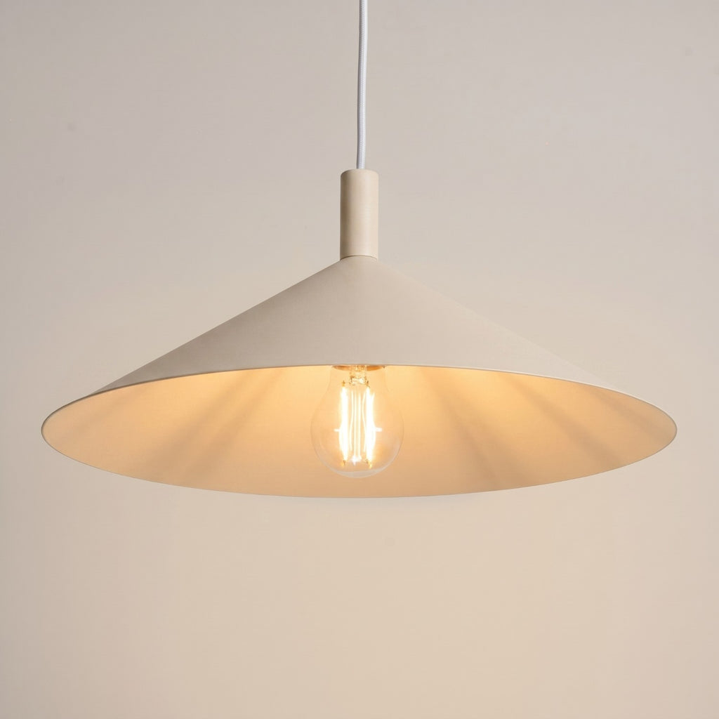 Suspension Nox cône 40 acier beige E27, vue 4