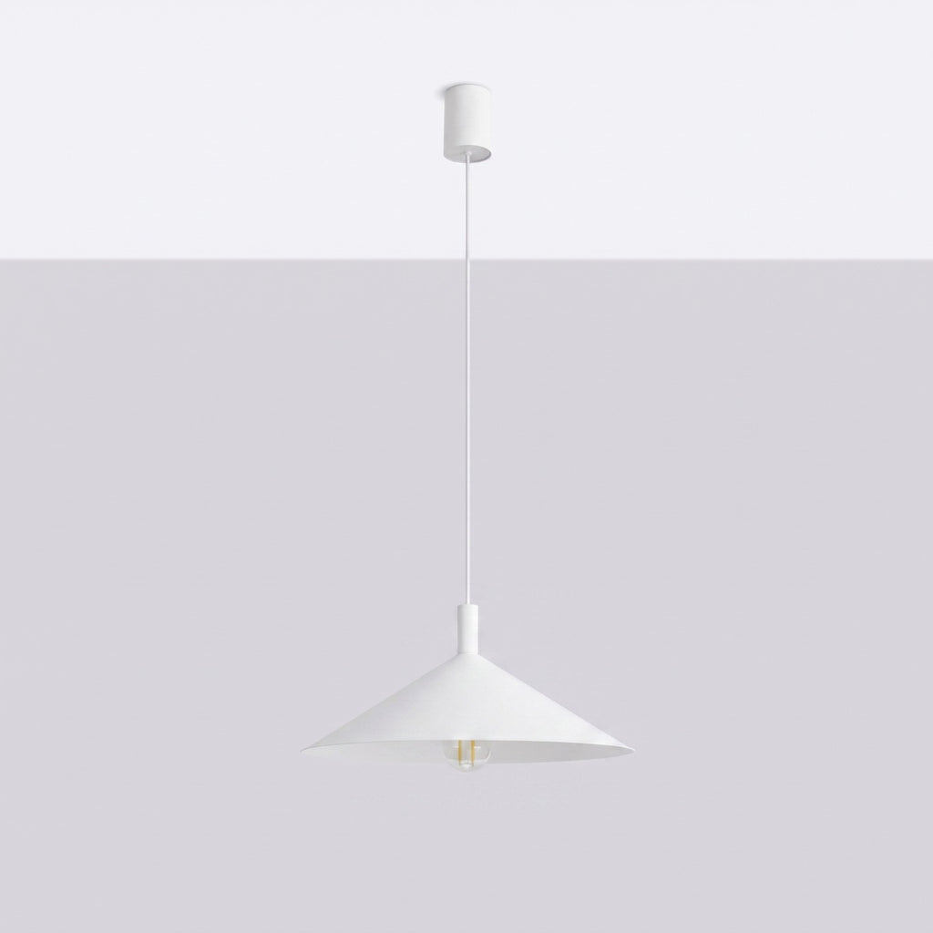 Suspension Nox cône 40 acier blanc E27, vue 2
