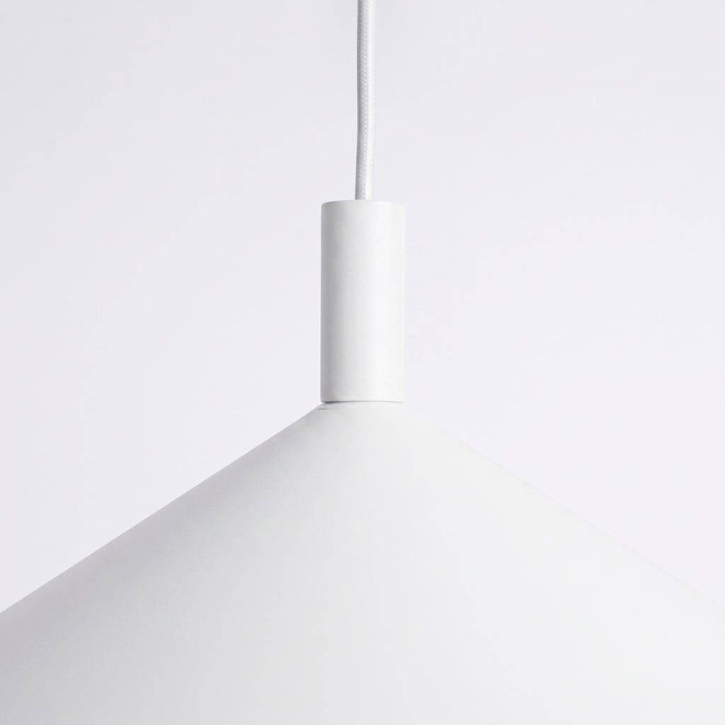 Suspension Nox cône 40 acier blanc E27, vue 6