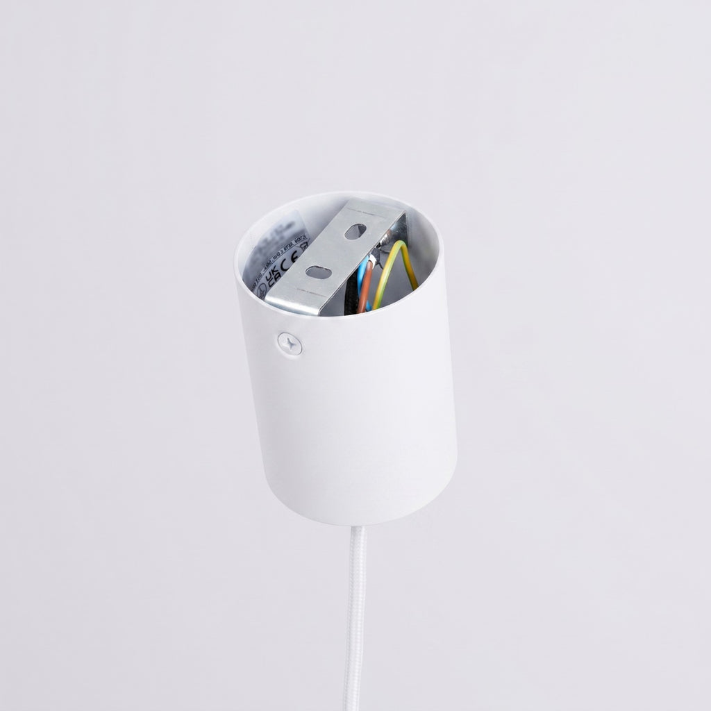 Suspension Nox cône 40 acier blanc E27, vue 8