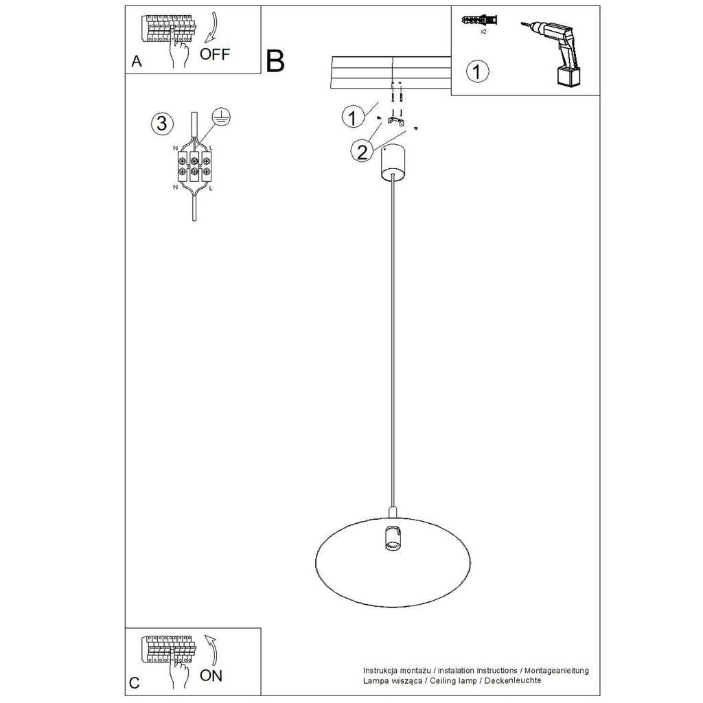 Suspension Nox cône 40 acier noir E27, vue 11