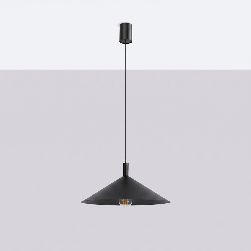 Suspension Nox cône 40 acier noir E27, vue 2