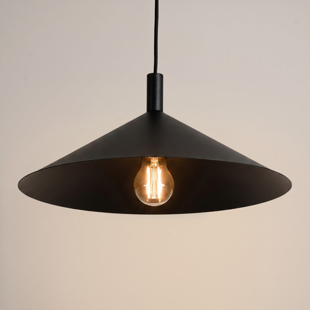 Suspension Nox cône 40 acier noir E27, vue 4