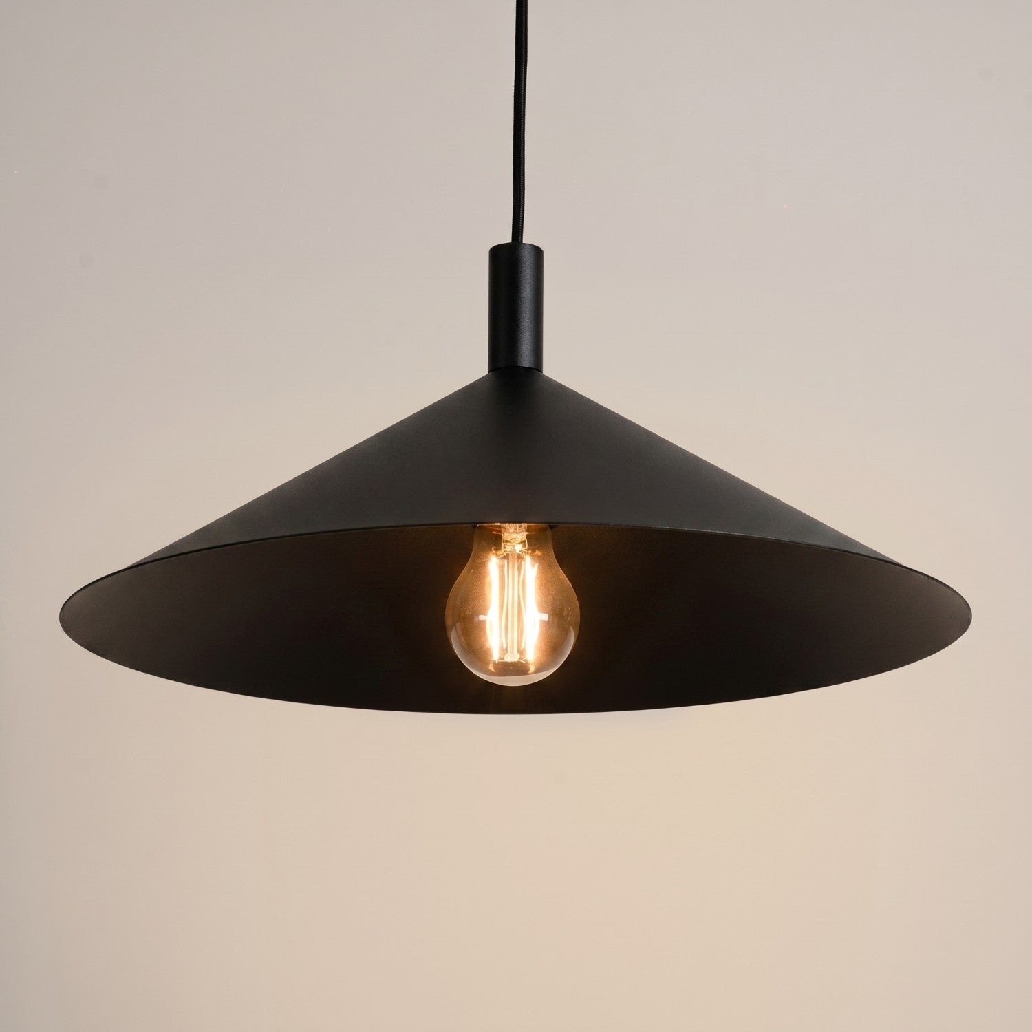 Suspension Nox cône 40 acier noir E27, vue 4