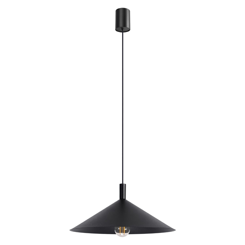 Suspension Nox cône 40 acier noir E27