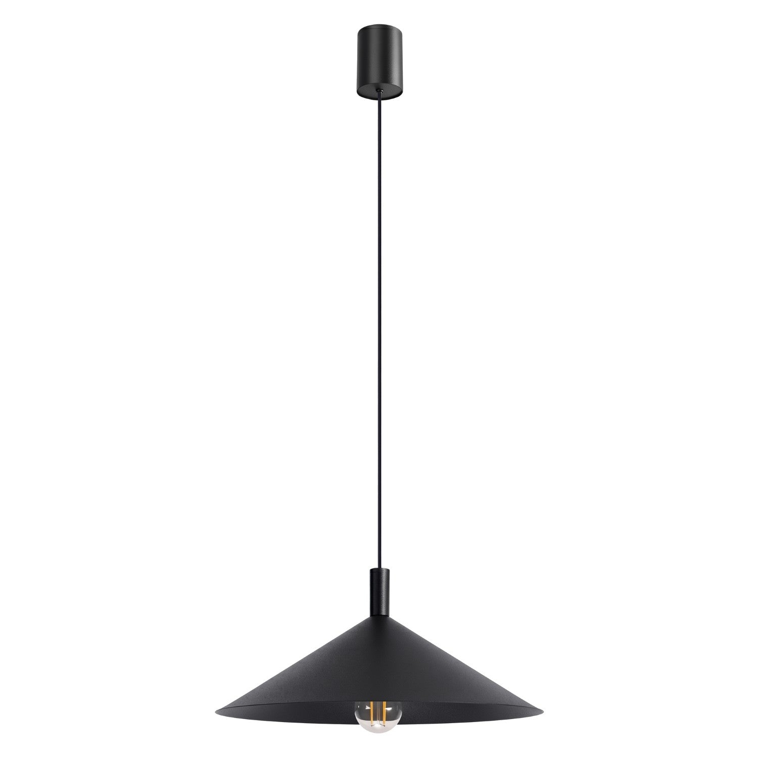 Suspension Nox cône 40 acier noir E27