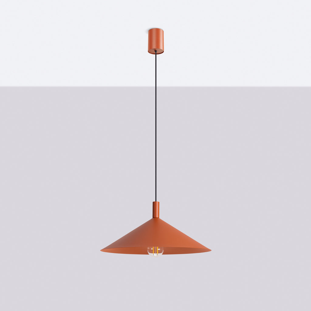 Suspension Nox cône 40 acier rouge ocre E27, vue 2