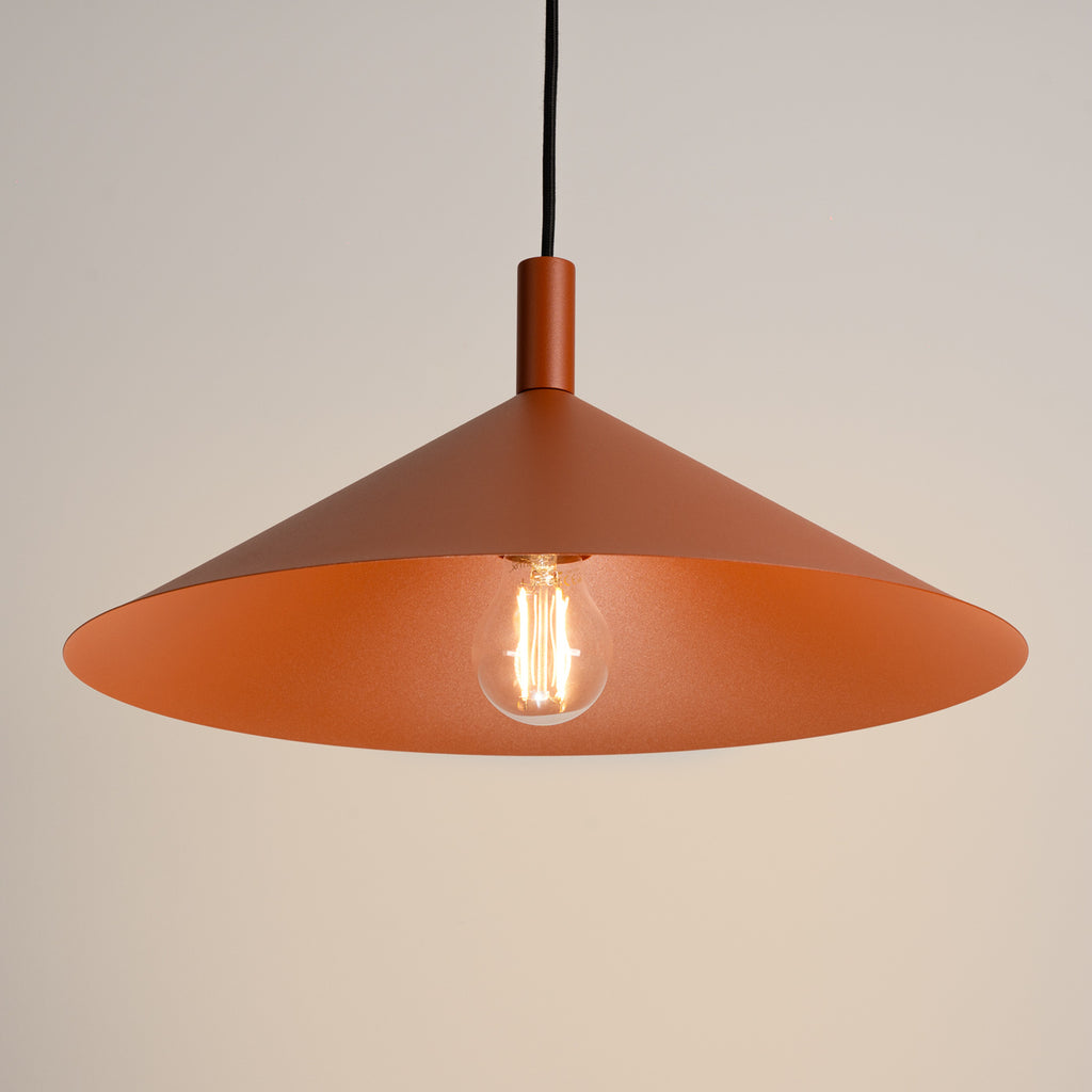 Suspension Nox cône 40 acier rouge ocre E27, vue 4