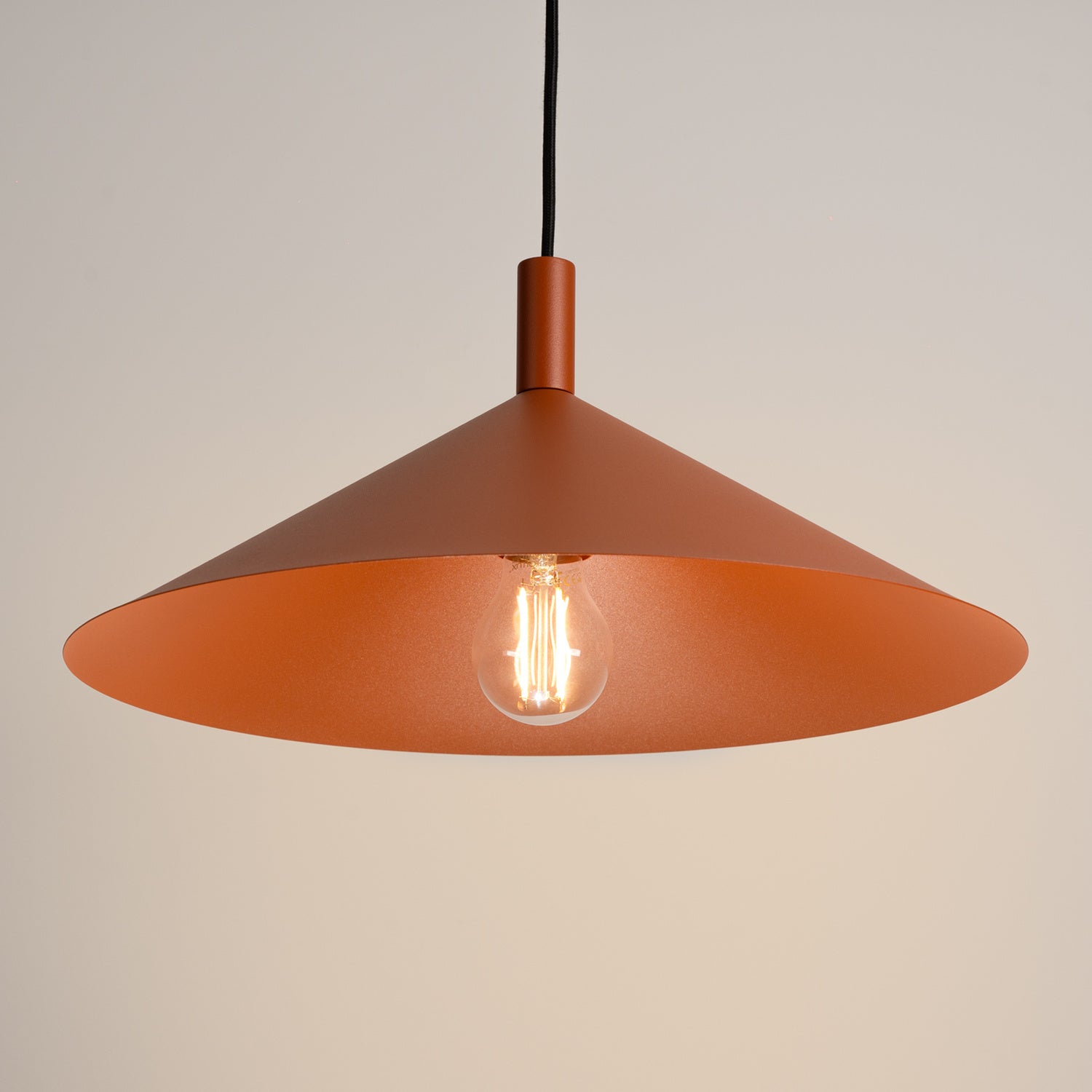 Suspension Nox cône 40 acier rouge ocre E27, vue 4