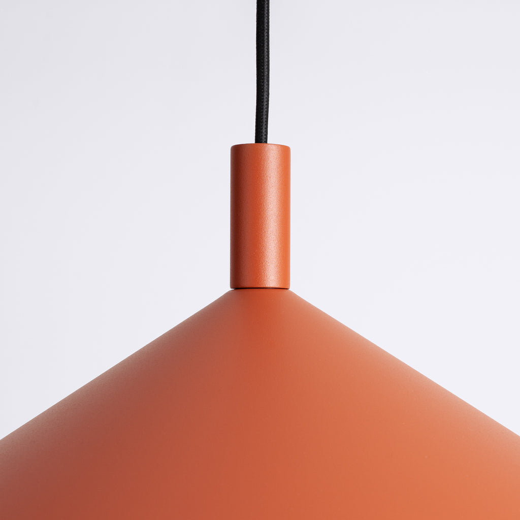 Suspension Nox cône 40 acier rouge ocre E27, vue 6