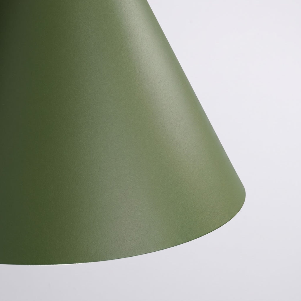 Suspension Nox cône 40 acier vert olive E27, vue 5