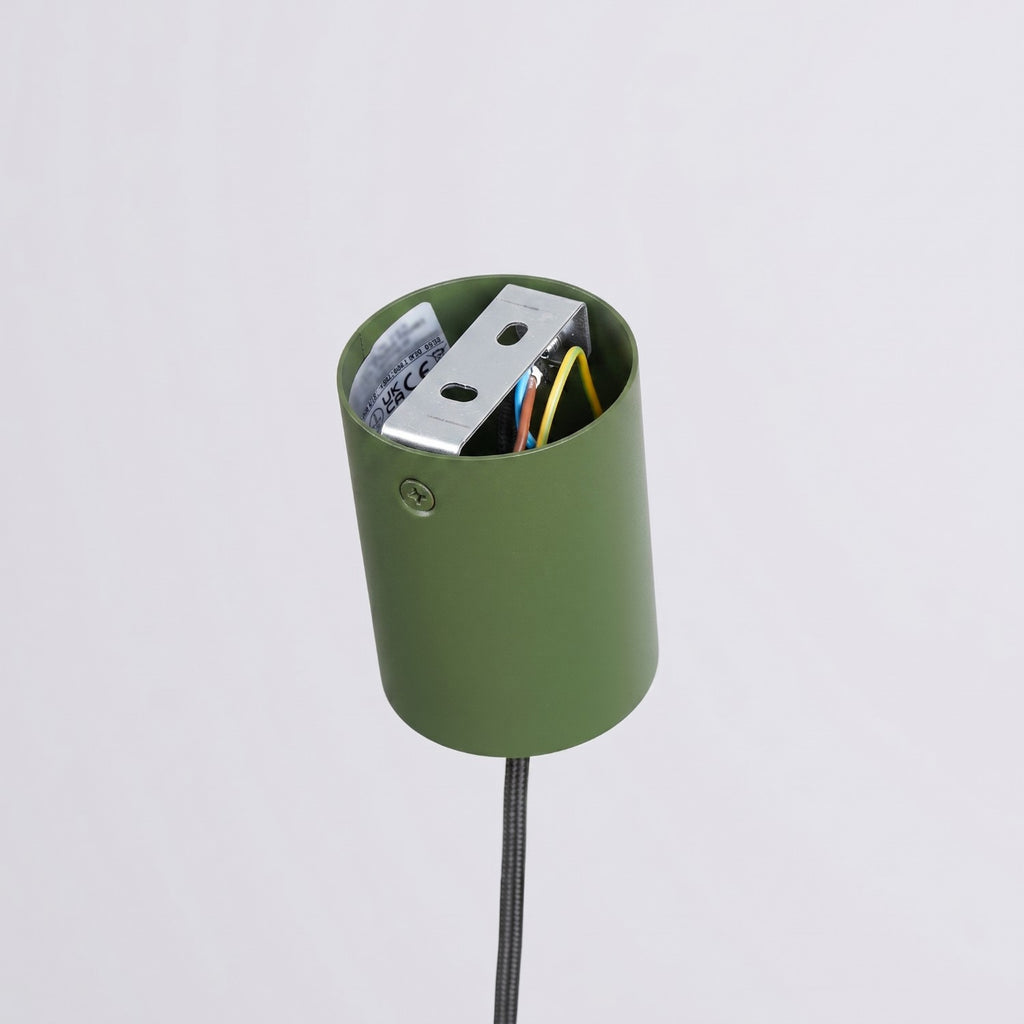 Suspension Nox cône 40 acier vert olive E27, vue 8