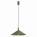 Suspension Nox cône 40 acier vert olive E27