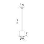 Suspension Orbis 1 aluminium blanc en situation