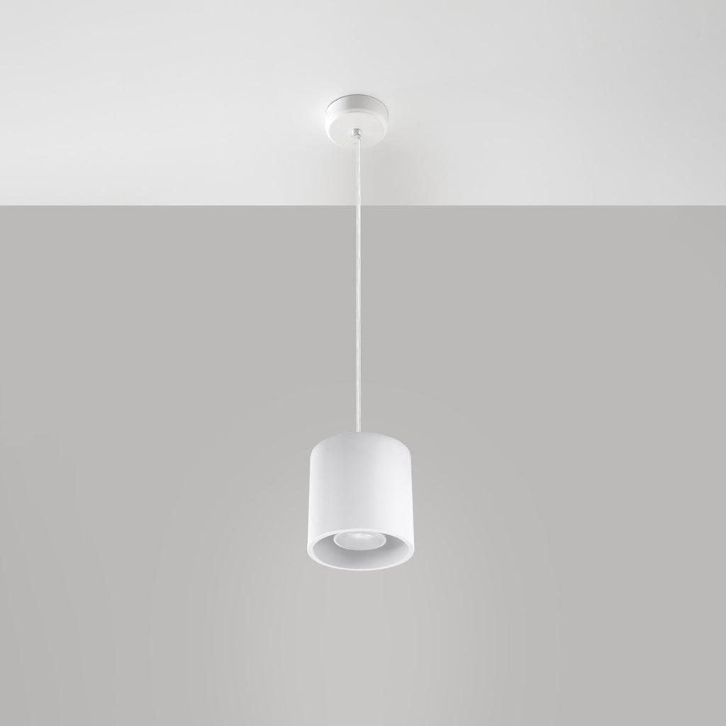 Suspension Orbis 1 aluminium blanc vue de face