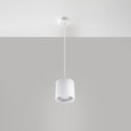 Suspension Orbis 1 aluminium blanc vue de face
