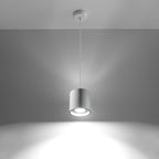Suspension Orbis 1 aluminium blanc vue de profil