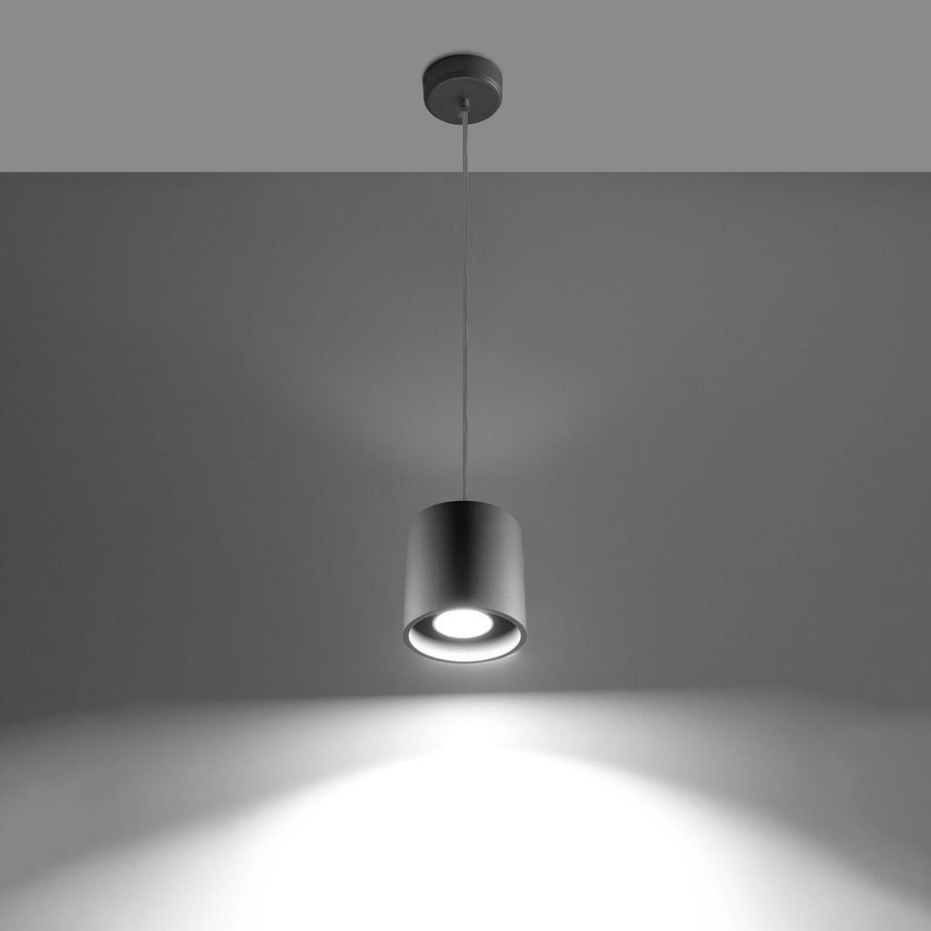 Suspension Orbis 1 aluminium gris vue de profil