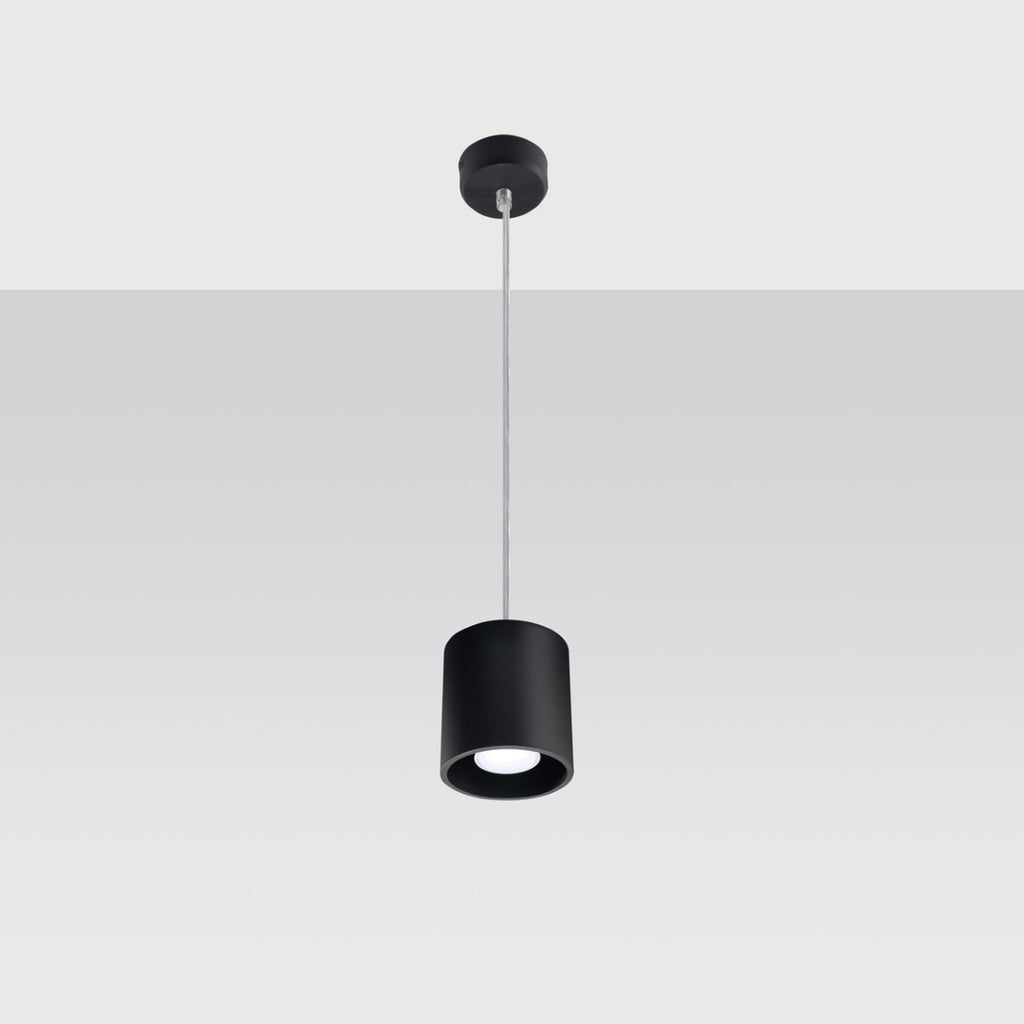 Suspension Orbis 1 aluminium noir vue de face