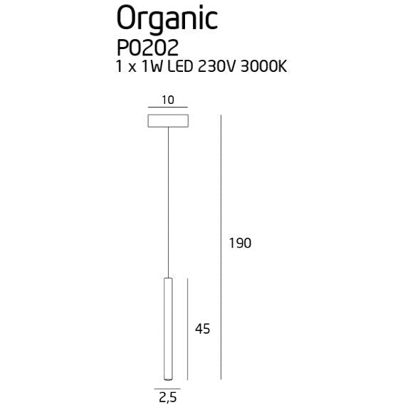 Suspension Organic I blanche, vue 2