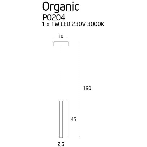 Suspension Organic I dorée, vue 3