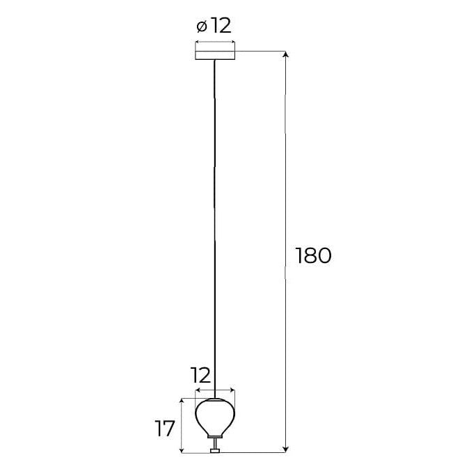 Dimensions Suspension Palloncini I LED 12 cm