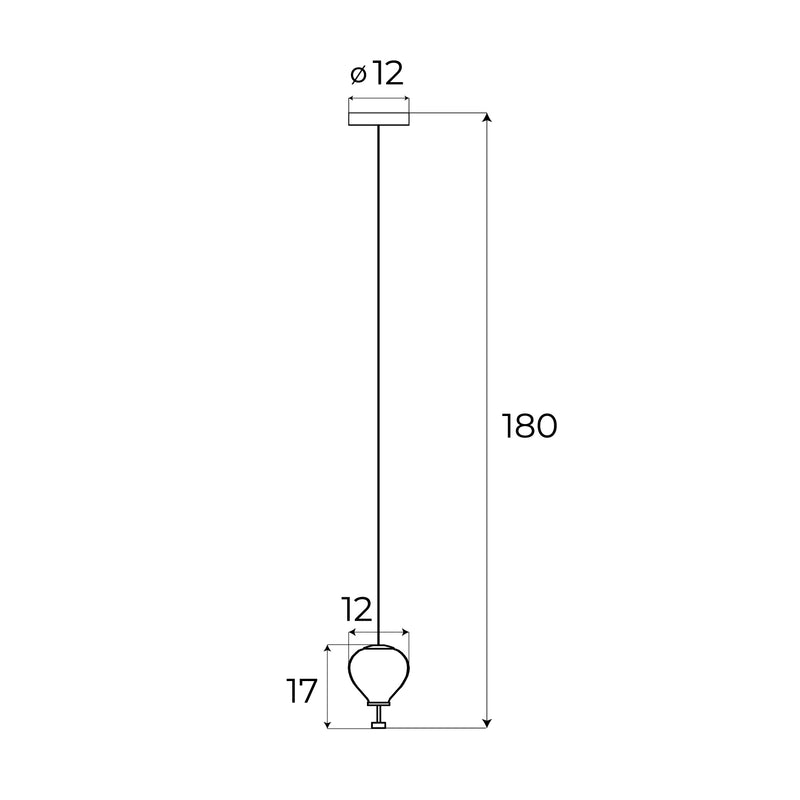 Dimensions Pendelleuchte Palloncini I Klarglas