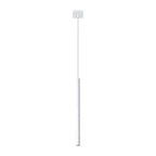 Suspension Pastelo 1, un fin tube vertical en acier blanc
