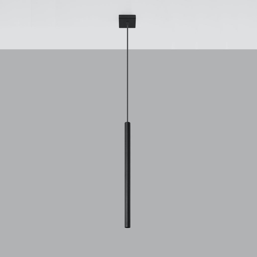 Suspension Pastelo 1 acier noir G9, vue de profil