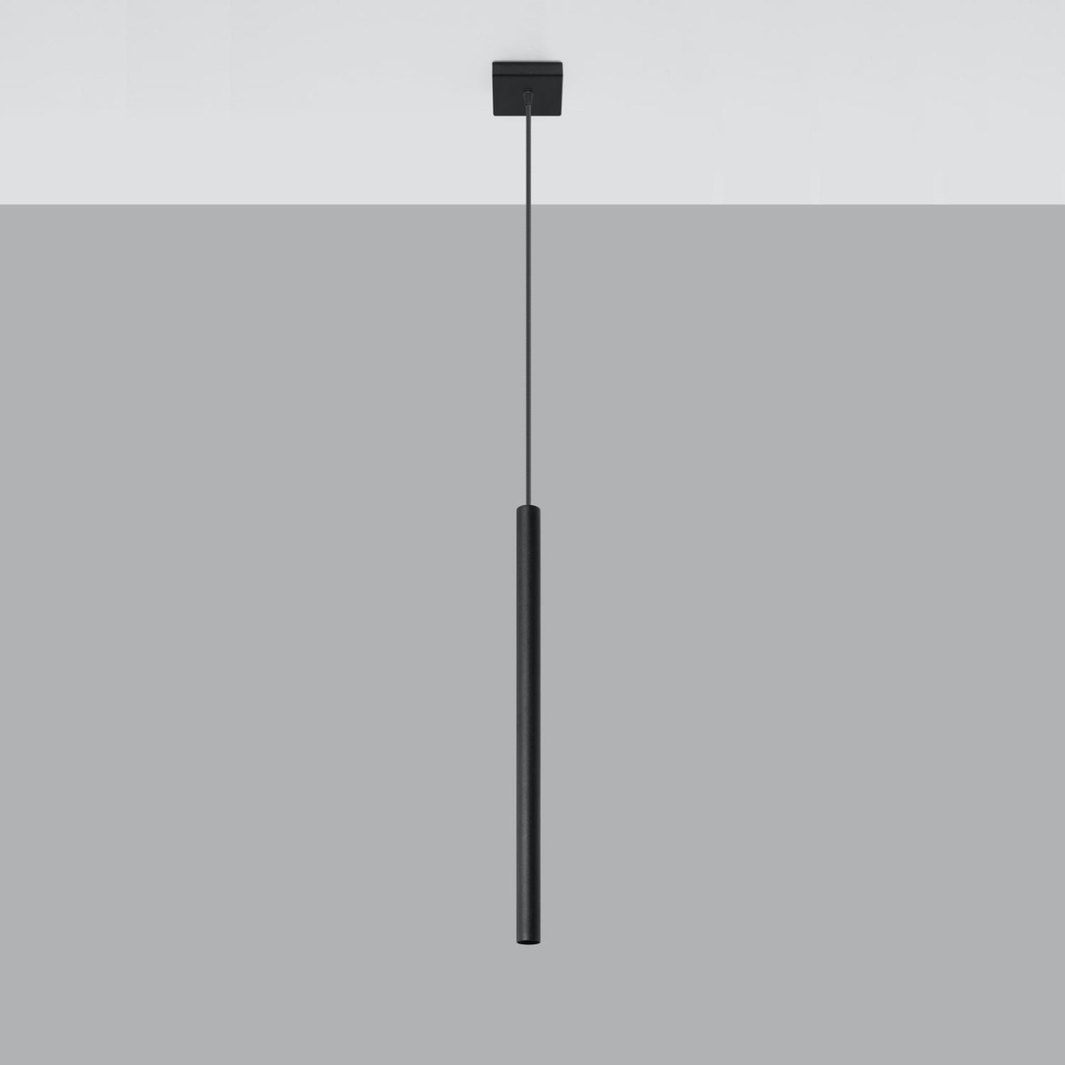 Suspension Pastelo 1 acier noir G9, vue de profil