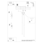 Notice de montage : Suspension Pastelo 2 tubes fins beige G9