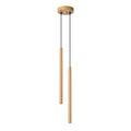 Suspension Pastelo 2 tubes fins doré G9, deux fins tubes d'acier laqué doré en cascade sur une rosace ronde